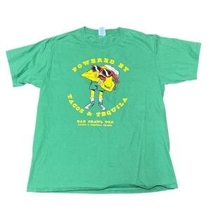 🟡Port & Company Men's Tacos and Tequila Graphic Shirt Size L